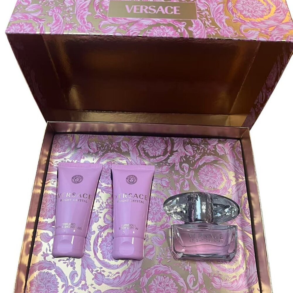 Versace Bright Crystal Set - Fragrance, Body Lotion and Gel